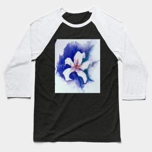 White Lily Flower-Fleur de lis Baseball T-Shirt